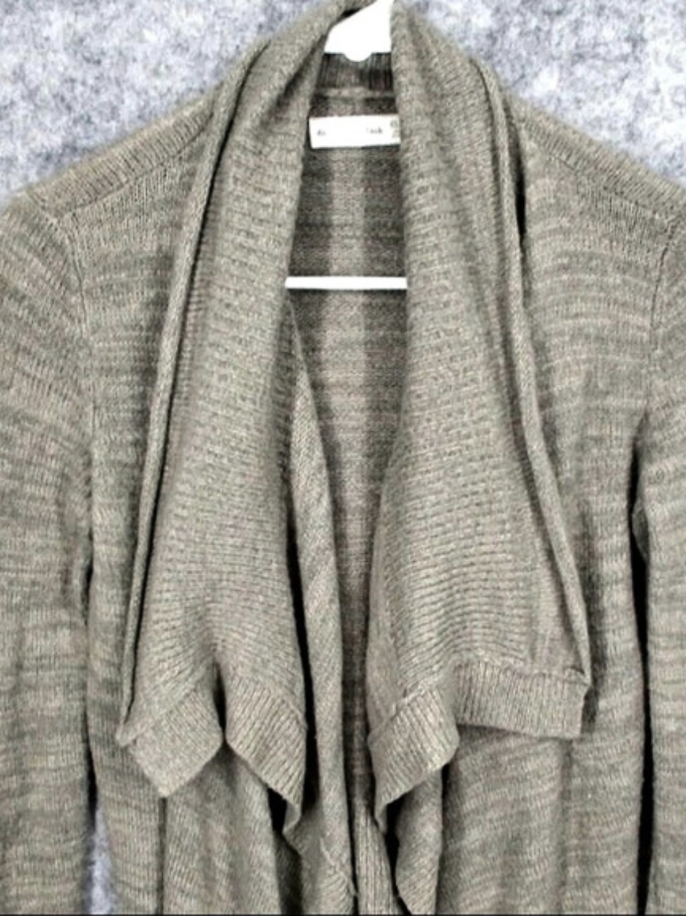 Abercrombie & Fitch Wool Blend Open Draped Cardigan Draped Cardigan in Brown